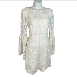 Marciano by GUESS Pearl White Saffron   Lace Dress 10